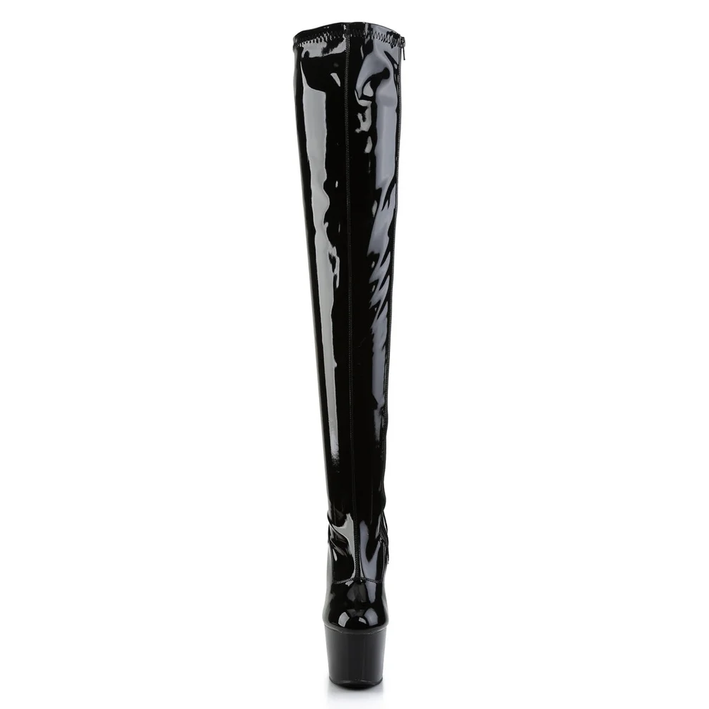 Black Over-the-Knee Platform Boots
